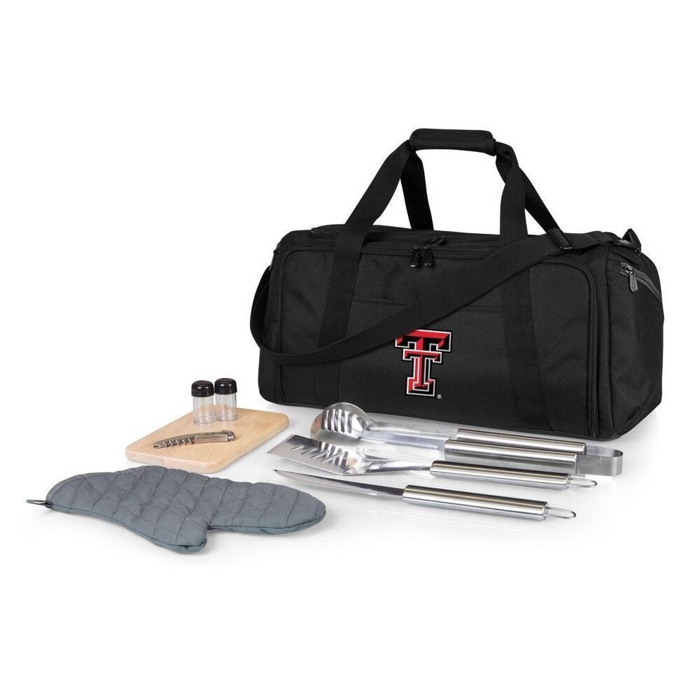 Oniva TEXAS TECH RED RAIDERS BBQ KIT GRILL SET & COOLER new